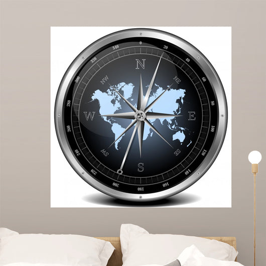 Blue Compass Wall Decal