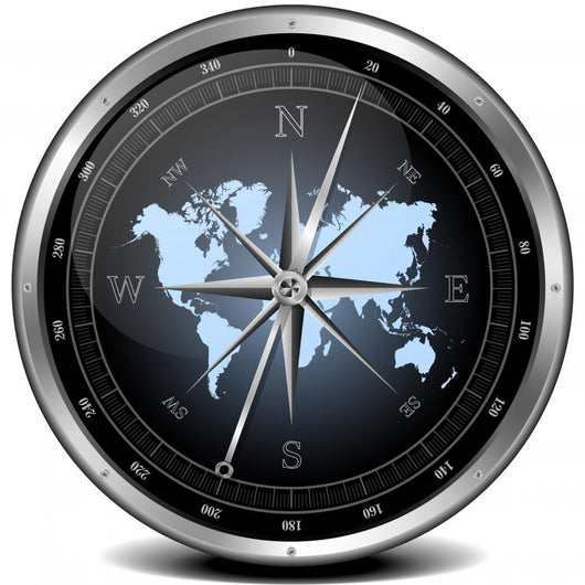 Blue Compass Wall Decal
