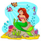 Mermaid and Her Friends Wall Decal