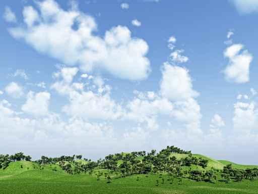 Green Hills Wall Decal