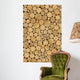 Stacked Logs Texture Natural Wall Decal