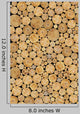 Stacked Logs Texture Natural Wall Decal