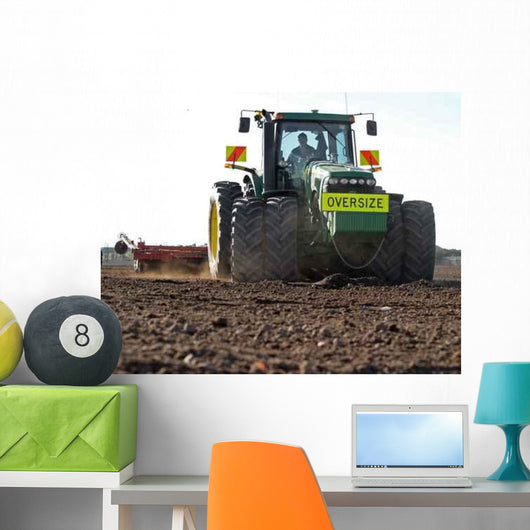 Large Tractor Preparing Soil Wall Decal