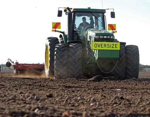 Large Tractor Preparing Soil Wall Decal