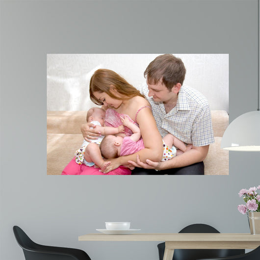 Breast Feeding Two Little Wall Decal