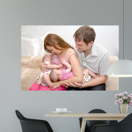 Breast Feeding Two Little Wall Decal