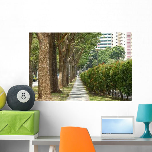 Trees and Walk Paths Wall Decal