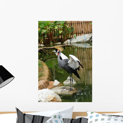 Wild Bird Parks Wall Decal shown on a wall