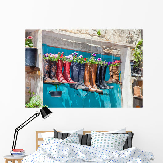 Old Boots Used as Wall Decal