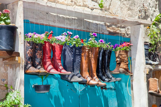 Old Boots Used as Wall Decal
