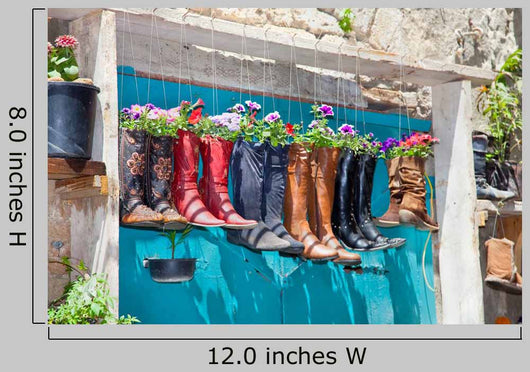 Old Boots Used as Wall Decal