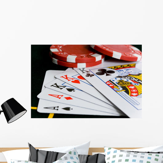 Poker Chips and Cards Wall Decal