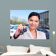 Woman with Car Key Wall Decal