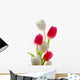 Red and White Tulips Wall Decal