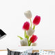 Red and White Tulips Wall Decal