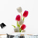 Red and White Tulips Wall Decal