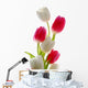 Red and White Tulips Wall Decal
