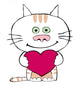 Valentine Cat Wall Decal