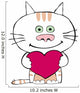 Valentine Cat Wall Decal