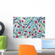 Flower Ceramic Texture Style Wall Decal