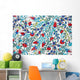 Flower Ceramic Texture Style Wall Decal