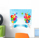 Holiday Balloons Frame Composition Wall Decal