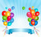 Holiday Balloons Frame Composition Wall Decal