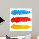 Set of colorful strokes of paint brush Wall Decal