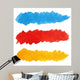 Set of colorful strokes of paint brush Wall Decal