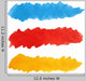 Set of colorful strokes of paint brush Wall Decal