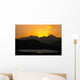 Lake and Mountain Silhouette Wall Decal