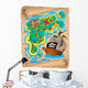 Parchment with Treasure Map Wall Decal
