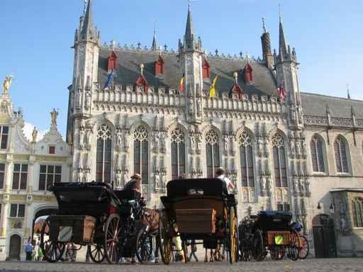 Bruges Hotel Ville with Carriages Wall Decal