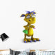 Cute Cartoon Monster Doing Wall Decal