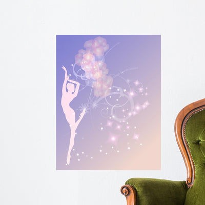 Danza Tra I Fiori Wall Decal shown on a wall