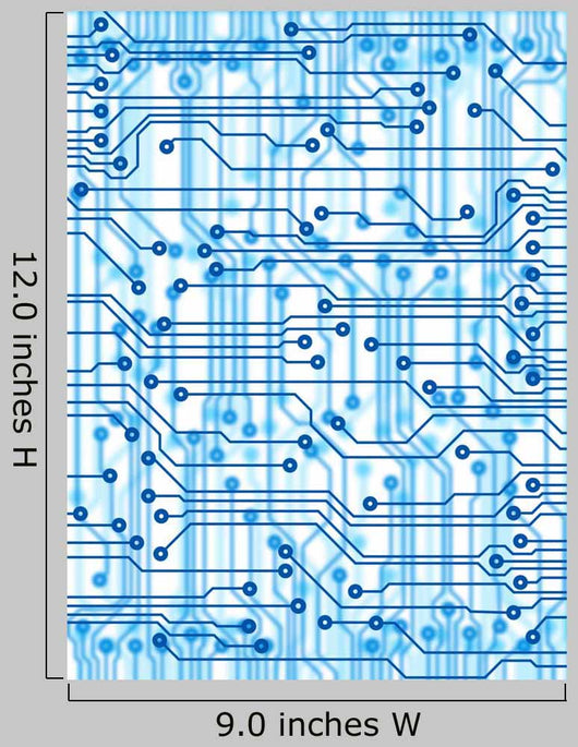 Blue Printed Pcb X-ray Wall Decal
