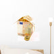 Money House with Coins Wall Decal