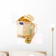 Money House with Coins Wall Decal