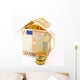 Money House with Coins Wall Decal