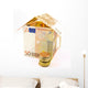 Money House with Coins Wall Decal
