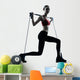 Woman Exercising with Gymstick - Lunge Wall Decal
