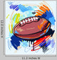 Stylized American Football Illustration Wall Decal