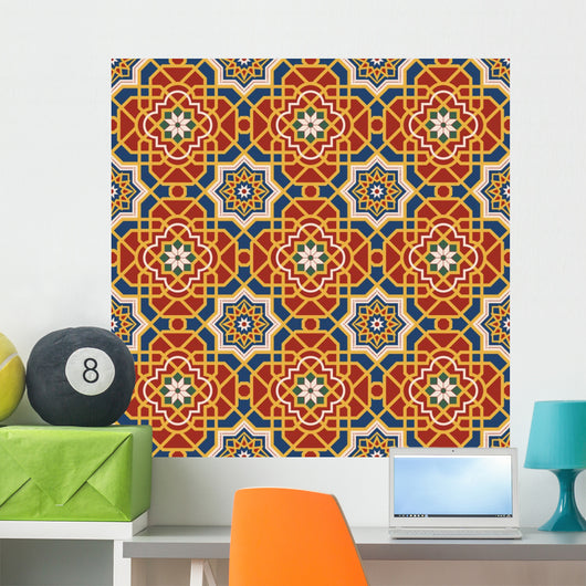 Arabesque Seamless Pattern Editable Wall Decal