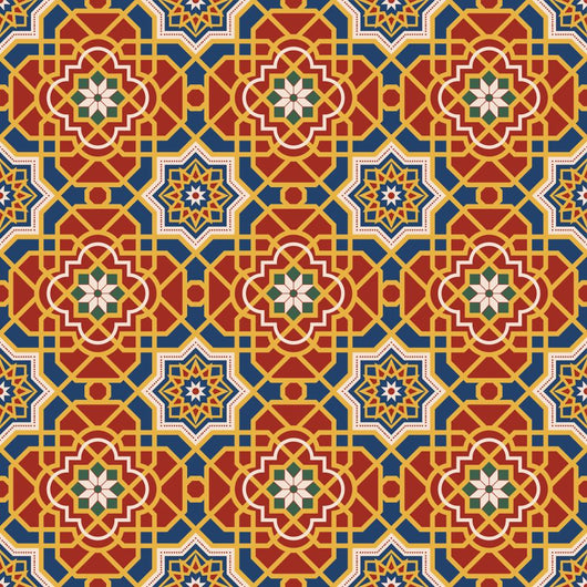 Arabesque Seamless Pattern Editable Wall Decal