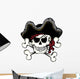 Vintage Pirate Skull Wall Decal