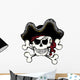 Vintage Pirate Skull Wall Decal