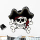 Vintage Pirate Skull Wall Decal