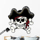 Vintage Pirate Skull Wall Decal