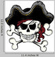 Vintage Pirate Skull Wall Decal