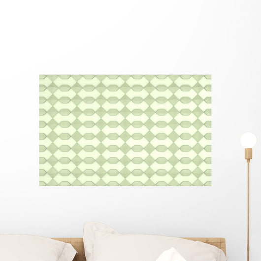 Repeating Texture Green Diamonds Wall Decal